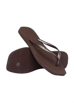 Hav. Slim Square sandal Dark Brown Havaianas